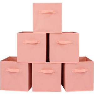 Stero Fabric Storage Bins 6 Pack Fun Colored Durable Storage Cubes with Handles Foldable Cube Baskets for Home, Kids Room, Closet and Toys Organization Peachpuff Stero Fabric Storage Bins 6 Pack Fun Colored Durable Storage Cubes with Handles Foldable Cube Baskets for Home, Kids Room, Closet and Toys Organization Peachpuff