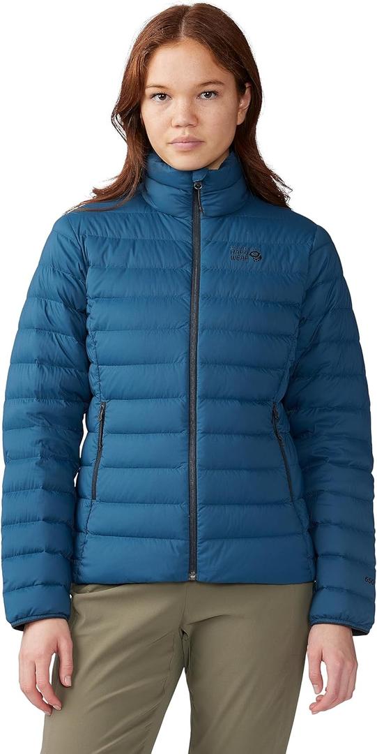 Mountain Hardwear womens Deloro Down Jacket (X-Large, Dark Caspian)