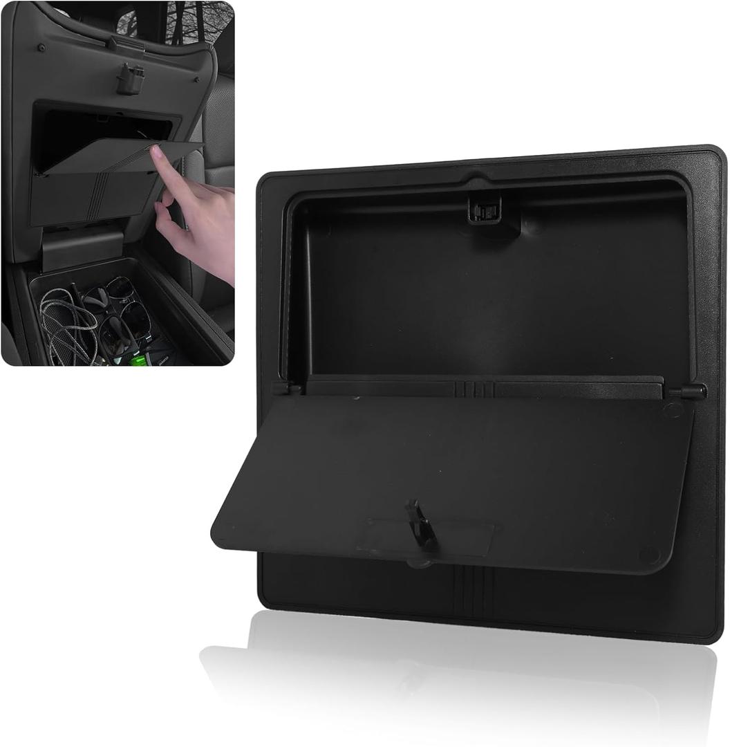 Black Interior Center Console Armrest Hidden Storage Box Organizer Compatible