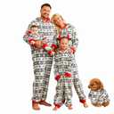 PopReal Christmas Pajamas for Family Onesies Plus Size and Dog, Matching PJs Hoodie Sleeper Snowflake Plush Cozy Warm Kids 90, S