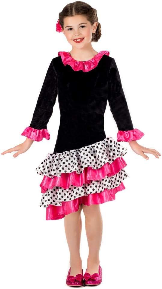 fun shack Kids Flamenco Dancer Costume Childrens Spanish Dance Dress Halloween Girls Book Character Costumes for Kids (4T)