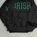 Women St. Patrick's Day Sweatshirts Shamrock Clover Print Shirts Casual Irish Gift Long Sleeve Loose Fit Tops (Medium, Black)