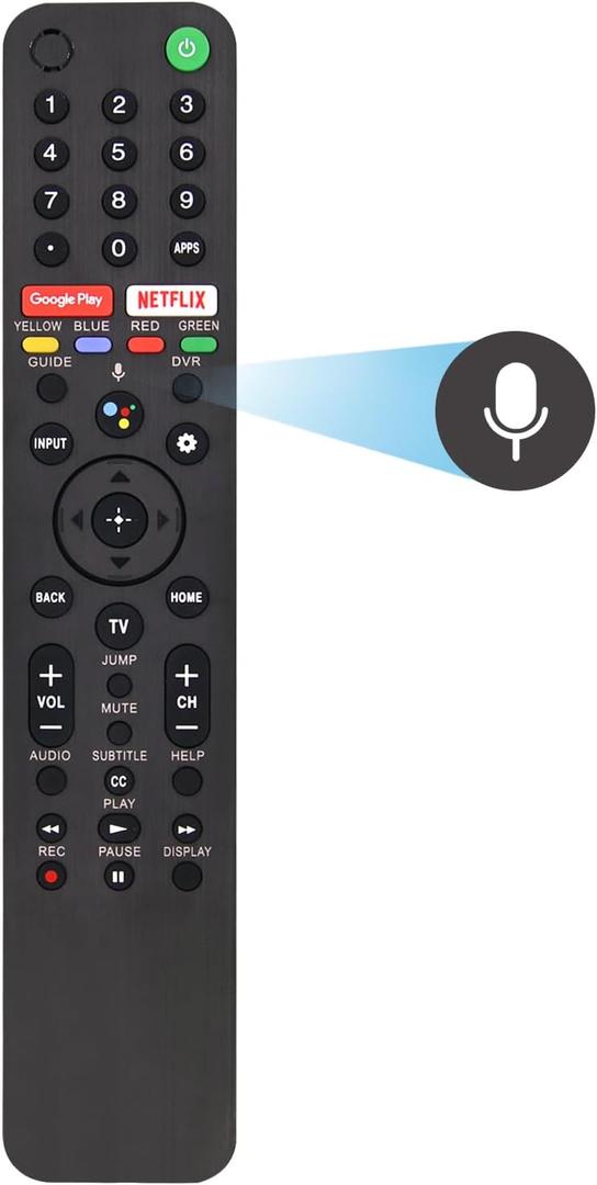 RMF-TX500U Remote Control for Sony Smart TV/Bravia TV with Voice Command for All Sony XR/XBR/KD Series 4K LED OLED Google/Android Smart TVs.