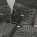 3W Floor Mats Fit for 2013-2018 Dodge Ram 1500/2500/3500 Crew Cab, 2019-2024 Ram 1500 Classic Crew Cab All Weather TPE Custome Fit Accessroies Floor Liner for Dodge Full Set Car Mats