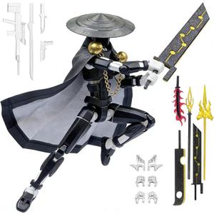 T13 Assembly Completed Action Figures,T-13 Action Figure, Robo 13 3D Printed Action Figure - The Ultimate Hero for Action-Packed Playtime,5.2 Inch, Black White