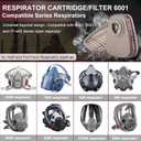 6001 Filter Cartridges for Respirator, Paint, Chemical Gas and Pollen, Organic Vapor Cartridge, Replacement Respirator Filters for 6200, 6502, 7502, 6800, 4008, FF402 Respirator(5 Pair)