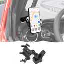 RT-TCZ A-Pillar Phone Holder Bracket Mount Grab Handle Adjustable Anti-Shake Stabilizer Cell Phone Holder Accessories Compatible with Jeep Wrangler JL JLU & Gladiator JT 2024