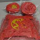 Zhengmy 10 Pcs Red Chinese Fu Paper Lanterns 2026 New Year Lucky 3D Felt Lantern Chinese Lunar Spring Festival Celebration Hanging Decorations for New Year Wedding Party, 10 x 14 Inch(Mixed Style)