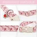 Unique Style Paws Christmas Dog Collar Plastic Buckle with Pendant Red Pink Elk Cotton Puppy Collars for Small Medium Large Dogs