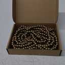 WILLBOND 16 Feet Christmas Wood Bead Garland Wooden Bead Garland for Christmas Tree Holiday Decoration (Bronze Gold)