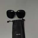 miyya Oversized Polarized Sunglasses Women, Trendy Retro Sun Glasses for Women 2025, Oversized Shades (Black/Black)