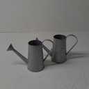 MyGift 5 Inch Mini Rustic Galvanized Metal Decorative Vase in Vintage Style Watering Can Design for Dried Flowers and Artificial Plants - Handcrafted in India