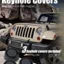 AZUTO Keyhole Covers for Jeep Wrangler JK 2007-2017 Door Key Hole Door Security Accessories