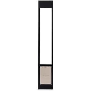 PetSafe 1-Piece Sliding Glass Pet Door for Dogs and Cats - Adjustable Height 75 7/8" to 81"- Medium, Black, No-Cut DIY Install, Aluminum Patio Panel Insert, Great for Renters or Seasonal Installation