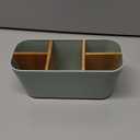 Bamboo Toothbrush Holder, 5 Compartments Tooth Brush Holder, Removable Toothbrush Stand, Bathroom Organiser for Home Green