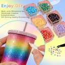 40 Colors Jelly Rhinestones for Bedazzling, 3mm 32000Pcs Multicolor Resin Flatback Gems for Diamond Art, Bedazzler Kit with 3Pcs 10ml B7000 Jewelry Glue for Crafting Book Shoes Nail Art