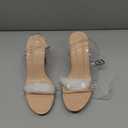 COASIS Women's Chunky Block Heels Open Toe Ankle Strap 3.5 Inch Heeled Sandals (Beige), 7