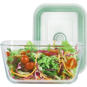 12 Cups/ 100 oz Large Glass Food Storage Baking Container with Lid - For Baking, Roasting, Storing Food, Vegetables Fruits