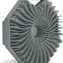 Sud Scrub Antimicrobial Silicone Body Scrubber, Exfoliating Body Scrubber for Sensitive Skin, Eco Friendly Shower Scrubber for Body, Silicone Body Brush for Showering, Charcoal