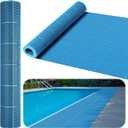 Tondiamo Drainage Pool Flooring Mats Swimming Pool Non Slip Mat PVC Splash Matting Mesh Hollow Doormat Roll for Outdoor Indoor Patio Restaurant Garage Kitchen Bathroom Bars(3 x 30 ft,Blue)
