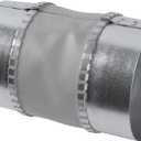 Vent Systems 4" Inch Flexible Vibration-Reducing Male Fit Duct Connector Round Galvanized Steel Dryer Vent Hose Connector, Spiral Duct, Pipe Extender, HVAC Ventilation - Inline Duct Work Coupler