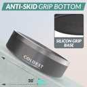 Coldest Dog Bowl - Anti Rust Metal, Non Slip, 3 Layers Insulated Stainless Steel Dog Bowls - Spill Proof & Heavy Duty - Water Bowl for Dogs, Cats & Pets, Dish Washer Safe (21 oz, Stardust Glitter)