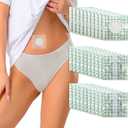 30pcs Disposable Castor Oil Pack Wrap for Bully Button, PU film Transparent Patches Organic Cotton , Self-Adhesive Wrap Pads, Portable Anti Leakage Castor Oil Packs Kit(No Oil