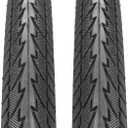 2 Pack 20"/ 24" / 26"x1.75" Bike Tires and Inner Tubes 20"/24"/26“x1.5/1.75”/1.95“ with 32mm AV Valves Replacement Tire for Hybrid Road City Commuter Bicycles Urban