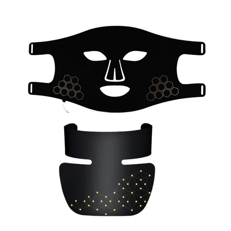 Led Facial and Neck Mask, Usb Rechargeable Beauty Equipment with Adjustable Strap, Home Spa Facial and Neck Care Tools, Mother's Day Gift