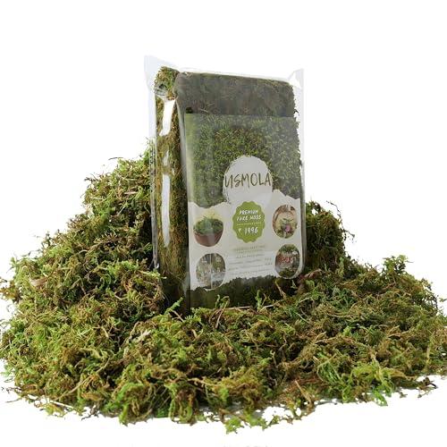 USMOLA Fake Green Moss for Potted Plants, 4OZ Artificial Moss for DIY Crafts, Faux Moss for Table Centerpieces Fairy Garden Decor (Fresh Green 140gr)