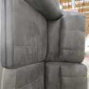 Signature Design by Ashley Navi Faux Leather Modern Sofa, Gray (Charcoal)