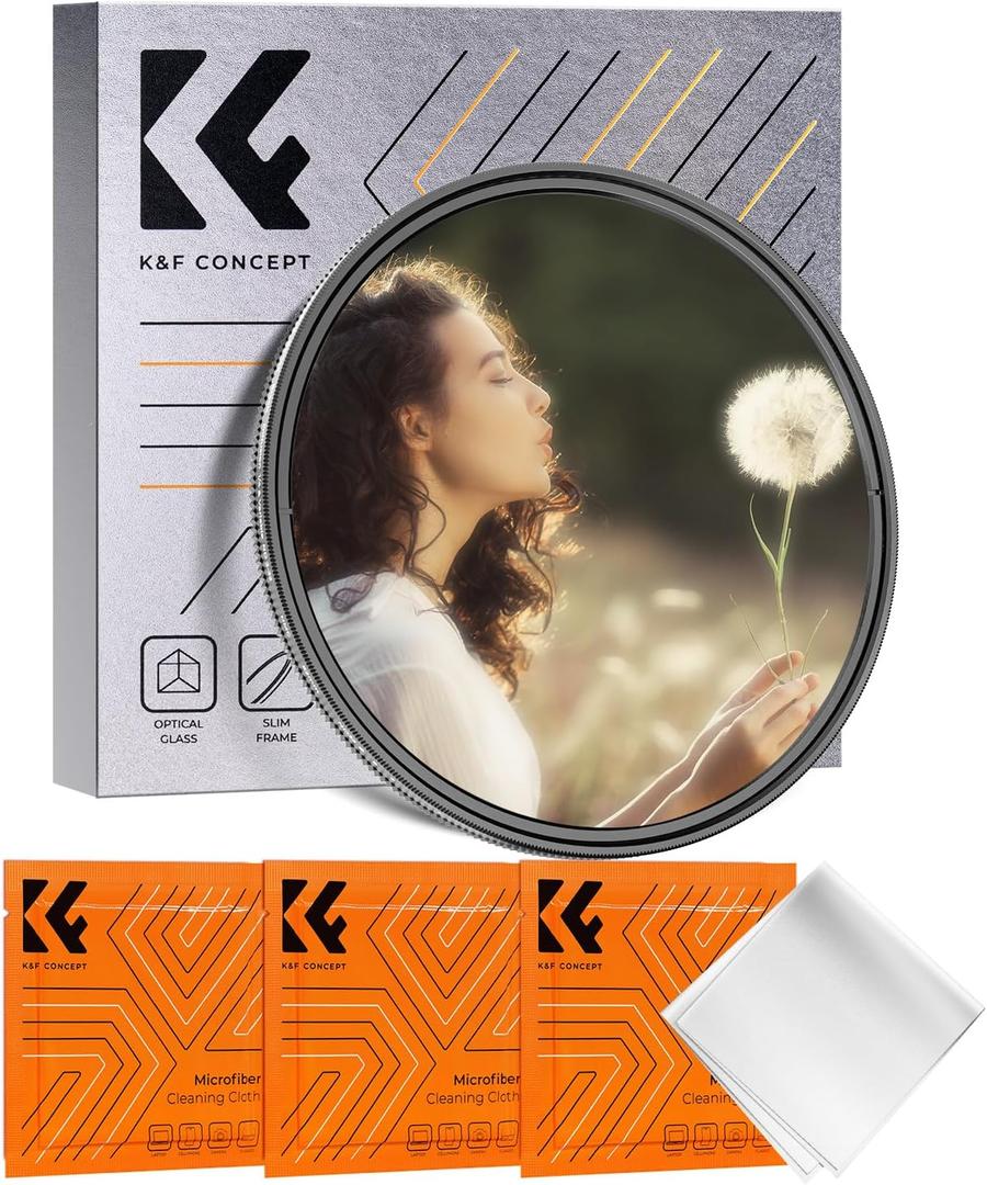 K&F Concept 49mm Black Diffusion Mist 1/4 & Variable ND2-32 in-1 Filter Cinematic Effect Neutral Density Filter for Camera Lens with 18 Multi-Layer Coatings (K- Series)