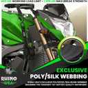 Rhino USA Retractable Ratchet Straps (4-Pack) - 1 Inch x 10 Feet (1,209lb Break Strength) - Auto Self Retracting Tie Down Straps for Truck, Cargo Trailer, Motorcycle, ATV, UTV - Black