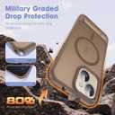 Compatible with iPhone 14 Pro Case [Compatible with Mag-Safe][Adjustable Kickstand][Military Grade Drop Protection] Translucent Phone Case for iPhone 14 Pro,Desert Gold