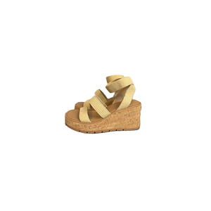 SM New York Wedge Heel Sandals Violet Tan 7.5