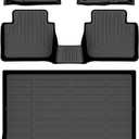 GINOWY- Floor Mats & Cargo Liner for Mazda CX50 2023-2025 2026, TPE All Weather Mats CX-50 2024 Floor Liners Waterproof Non-Slip Trunk Mat CX50 Automotive Accessories Black