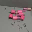 37 Pcs Aluminum Thermal Hair Rollers Set 3 Sizes Self Grip Hair Rollers 18 Pcs Duckbill Clips, Comb Hairdressing Styling Tool for Women, Men(1.1,Pink Series) (1.1'', 1.57'', 1.97'')