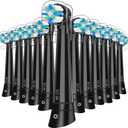 IO Replacement Heads Compatible with Oral B IO 2/3/4/5/6/7/8/9/10/Deep Clean Electric Toothbrushes, Brush Heads Compatible with Oral B IO with Medium Bristles (12 Black)