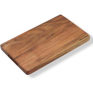 Vesta Homes Single Block Wooden Chopping/Cutting Board for Kitchen Vegetables, Fruits & Cheese | Natural Acacia Wood | Natural Color, 15 x 9 x 1 inches | Handcrafted in India