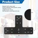 4 Pcs T Post Timber Brackets,Post to Beam Connector for 6x6 BracketsDurable Steel Material Bracket, Versatile ConnectivityBlack 12*8 Inch