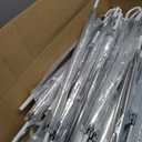 Reginary Pack Clear Wedding Umbrellas Bulk Transparent Auto Open Stick Windproof Waterproof Large Canopy Umbrella with White European J Hook Handle for Wedding Bride Groom Photography Golf