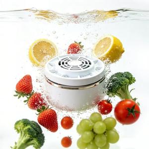 Produce Cleaner, Advanced Ion Purification, Deeply Removes Wax, Impurities & Surface Residues from Fruits, Meat, Veggies – Compact Wireless Food Purifier for Kitchen, Travel & Camping