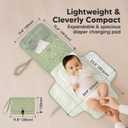KeaBabies Portable Diaper Changing Pad, Travel, Car - Large Waterproof Baby Changing Mat, Wipeable, Padded, On The Go Travel Diaper Clutch Bag, Easy to Use Pockets for Newborn Essentials (Acacia)