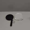 Threehoney 360 Degree Rotating Scissor Holder with 10 Diameter 0.71'' Hole Wooden Barber Shears Holder Salon Hair Stylist Container Stand for Barbershop Grooming Tool Storage, Black