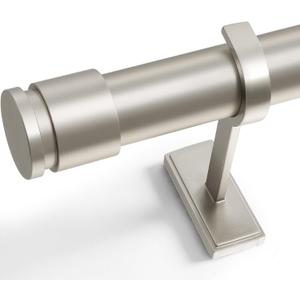1 ¼” Heavy Duty Adjustable Curtain Rod, 4-7ft, Brushed Nickel