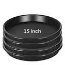 NABAOXUN 4 Pack 15 Inch Plant Saucer Plastic Plant Saucer Drip Trays Plant Saucers for Indoors Outdoor Plant (15 inch 4Pack)