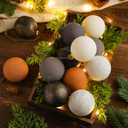 Poen 12 Pack Textured Ball Ornaments - Christmas Neutral Matte Christmas Tree Ball Decorations Bulk for Winter Holiday Xmas Party Hanging Decor(Classic Style,2.4")