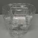 Isaac Jacobs 2-Pack Square Clear Storage Bins (10 L x 10 W x 6.1 H) w/Cutout Handles, Plastic Organizer for Home, Office, Kitchen, Fridge/Freezer, Bathroom, BPA Free, Food Safe (2-Pack, Square)