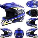 SanQing Youth/Kids Off-Road,Dirt Bike Helmets-DOT Approved (CX-Blue, L)