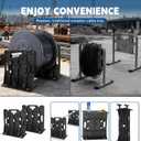 Wire Spool Rack, Multi Purpose Wire Dispenser for industrial Use, 330lbs Capacity Heavy-Duty Dispenser Holder 34'' Diameter 1-Pair Set(Black) (black)